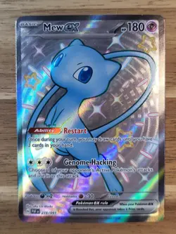 Pokemon TCG - S&V - Paldean Fates - Mew EX 216/091 - Shiny Ultra Rare - NM - Image 1