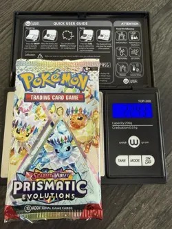 Heavy 22.43! Pokemon Prismatic Evolutions Booster Pack Sealed! Demi-God Pack!U - Image 1