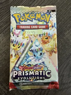 Heavy 22.43! Pokemon Prismatic Evolutions Booster Pack Sealed! Demi-God Pack!U - Image 3