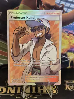 Pokemon Professor Kukui (Full Art) 148/149 SM Base Set Holo Secret Rare TCG LP+ - Image 1