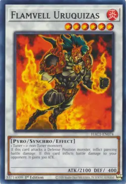 Yugioh! LP Flamvell Uruquizas - HAC1-EN074 - Common - 1st Edition Lightly Played - Image 1