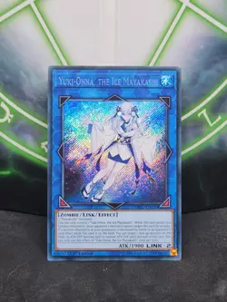 Yugioh Yuki-Onna, the Ice Mayakashi HISU-EN037 Secret Rare 1st Edition LP - Image 1
