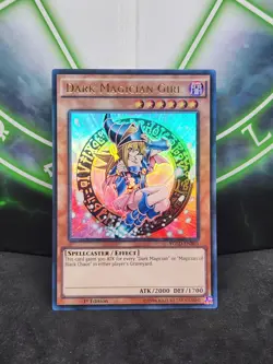 Yugioh Dark Magician Girl (B) YGLD-ENB03 Ultra Rare 1st Edition NM - Image 1