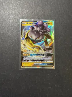 Raikou GX SM121 Promo Holo Ultra Rare Pokemon Card Sun & Moon BSP PTCG EX cond - Image 1