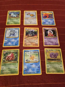 9 Pokemon Card Lot Uncommon Collection Base Set Etc Pokemon Trading Card Game - Image 1