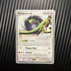Pokemon 2006 TCG Rayquaza EX Black Star Promo Holo Swirl Card 039 - Image 1