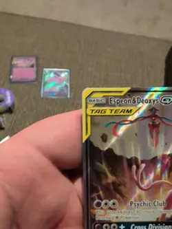Pokemon TCG Espeon & Deoxys GX SM240 Black Star Promo Holo Card - Image 2
