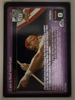 I Am A Real American - WWE Raw Deal CCG Rare Foil Hulk Hogan Card - Image 1