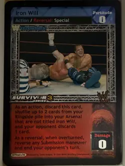 Iron Will X3 (Playset) WWF WWE Raw Deal CCG TCG Card Lot Rare - Image 3