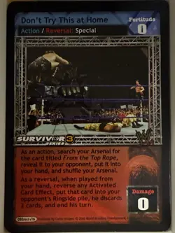 Don’t Try This At Home WWF WWE Raw Deal CCG TCG Card Rare SS3 - Image 1