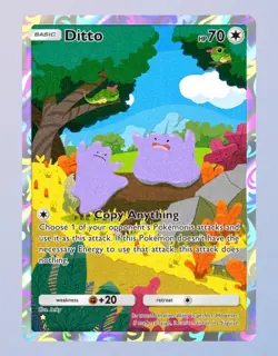 Ditto ☆ Pokemon TCGP TCG Pocket English ENG Full Art Digital Trading Card - Image 1