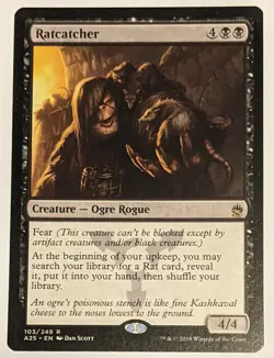 MTG English Magic Card Very Light Play RATCATCHER from Masters 25 - Image 1