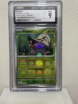 Shelmet 008/086 CGC Mint 9 Poke Ball Graded Pokemon TCG Card - Image 1