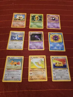 9 Pokemon Card Lot Uncommon Collection Base Set Etc Pokemon Trading Card Game - Image 1