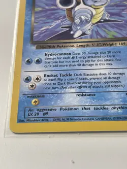 Dark Blastoise 20/82 Team Rocket Set Rare Vintage Pokemon Card - Image 4