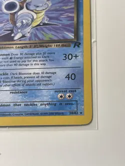 Dark Blastoise 20/82 Team Rocket Set Rare Vintage Pokemon Card - Image 5