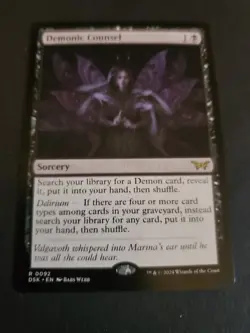 DEMONIC COUNSEL mtg NM-M Duskmourn Rare - Image 1