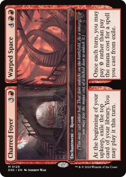 MTG Duskmourn: House of Horror - Charred Foyer / Warped Space (Foil) - Image 1