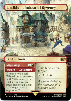 Lindblum, Industrial Regen / Mage Siege (Borderless) Foil 0312 Final Fantasy MTG - Image 1