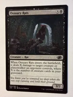 MTG Magic the Gathering Ossuary Rats (24/835) Jumpstart 2022 NM - Image 1