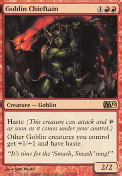 Magic 2012 (M12) #138 Goblin Chieftain - Image 1