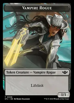 Vampire Rogue Token (0008), Outlaws of Thunder Junction, Lightly Played x 1 MTG - Image 1