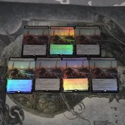 MTG Aetherdrift• Rare Borderless Foil Lands Lot ▪ 7 - Image 1