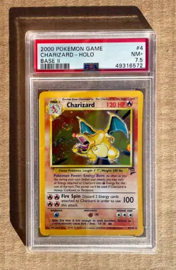 2000 POKEMON BASE SET 2 #4 CHARIZARD-HOLO PSA 7.5 - Image 1