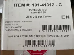 Pokemon SV Surging Sparks SEALED Booster Box CASE SV08 Factory Sealed - Image 1