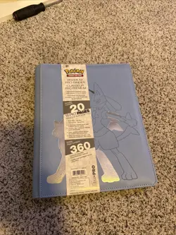 Ultra Pro 9-Pocket Premium PRO Binder Pokemon Elite Series Lucario Side Load - Image 1