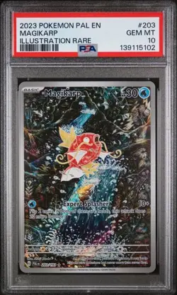 2023 POKEMON PAL EN-PALDEA EVOLVED #203 MAGIKARP ILLUSTRATION RARE PSA 10 (Q102 - Image 1