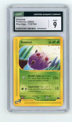 Venonat Pokemon (2003) Skyridge Non-Foil #112/144 CGC 9 MINT - Image 1