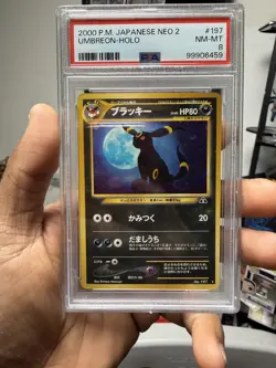 Pokemon Umbreon Neo 2 Japanese Holo Rare #197 PSA 8 - Image 1