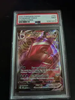 Pokemon SWSH Gengar VMAX #271 Fusion Strike PSA 9 - Image 1