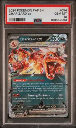 2024 POKEMON PAF EN-PALDEAN FATES #054 CHARIZARD EX PSA 10 - Image 1