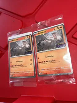 🔥x2 Pokemon Phantasmal Flames Reshiram 017/094 Barnes & Noble Promo Stamped - Image 3