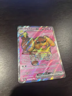 Pokemon TCG Dachsbun ex 160/142 Stellar Crown SCR Ultra Rare Full Art Holo - Image 2
