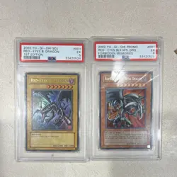 Konami Yu-Gi-Oh! Red-Eyes B. Dragon & Red-Eyes Black Metal Dragon PSA Lot - Image 1