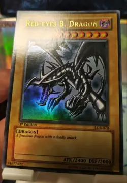 Yu-Gi-Oh Red-Eyes Black Dragon LOB-070 1st Edition Ultra Asian English - Image 2