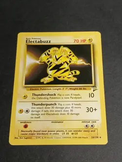 Pokemon TCG Electabuzz 24/130 Base Set 2 Unlimited Regular Rare Card - Image 1