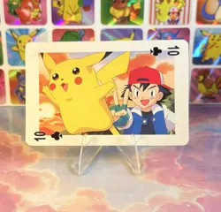 Pikachu Pokemon Vintage Playing Poker Card Charizard Nintendo - Prism Holo Back - Image 4