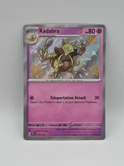 Pokemon Kadabra Card 149/091 Shiny Holo Rare Sv: Paldean Fates Pokemon TCG NM - Image 1