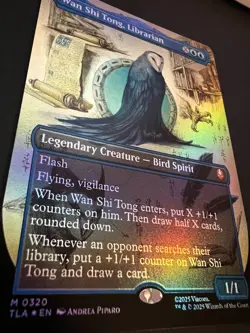 Avatar MTG Wan Shi Tong, Librarian. TLA 0320 M - NM Borderless FOIL. - Image 2