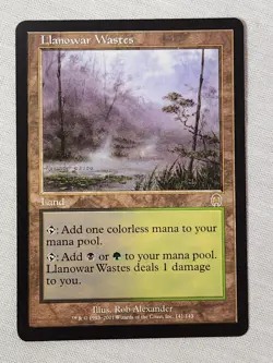 NM Llanowar Wastes Apocalypse Mtg Magic the Gathering - Image 1