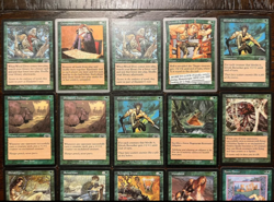 Vintage Magic The Gathering 1993-1998 Green Deck Black/Silver Boarder Lot 15 - Image 2