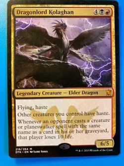 MTG 1x Dragonlord Kolaghan # 218 Dragons of Tarkir Magic the Gathering x1 NM - Image 1