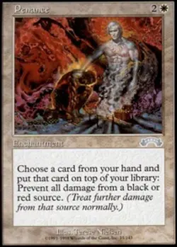 Moderate Play, English MTG Regular Penance Exodus Magic the Gathering - Image 1