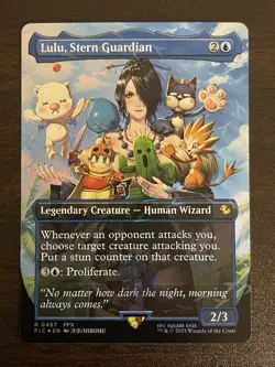 MTG Magic Final Fantasy LULU STERN GUARDIAN 0467 Borderless Track Foil Promo - Image 1