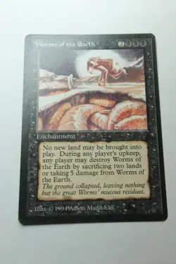 MTG Worms of the Earth x1- -The Dark-Lightly Played - Image 1