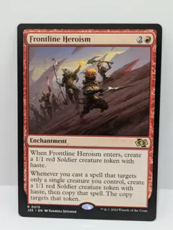 Jumpstart- Frontline Heroism - Enchantment - Red - Rare - J25 15 - - Image 1